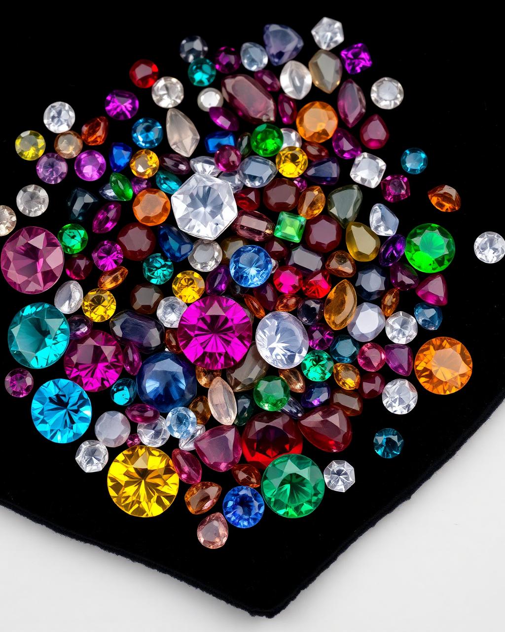Assortment of loose gemstones